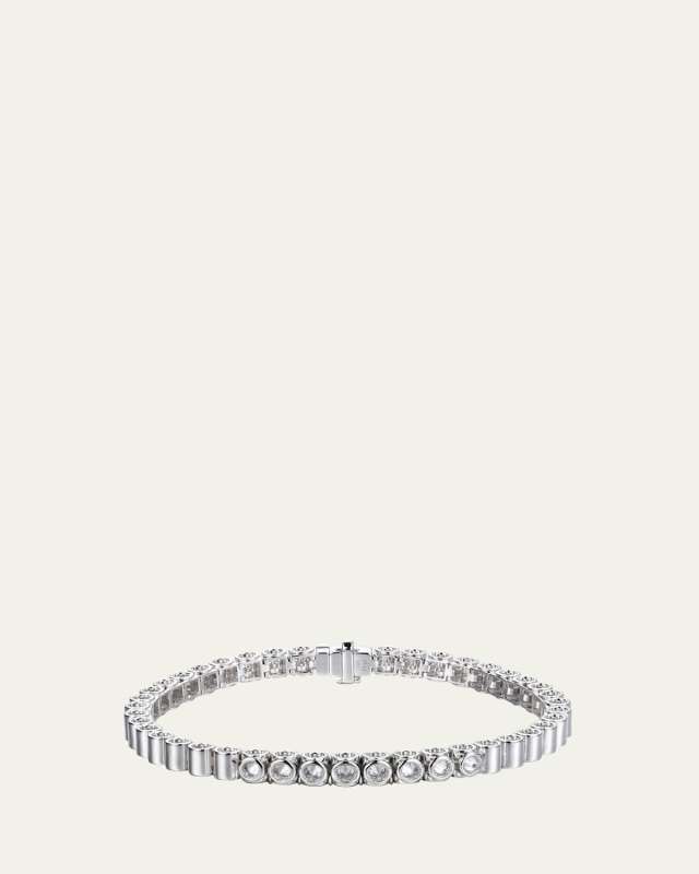 Tubbo 14K White Gold Diamond Tennis Bracelet, 6.5"L
